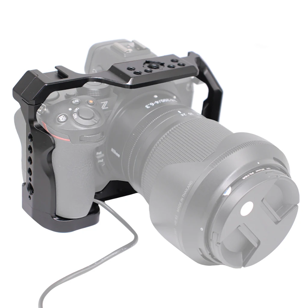 Kamerakäfig für Nikon Z6III / Z5II Z6II Z7II Z5 Z6 Z7 mit Kaltschuhhalterung 1/4 3/8 Zoll Locherweiterungsrahmen aus Aluminiumlegierung – Detail 17