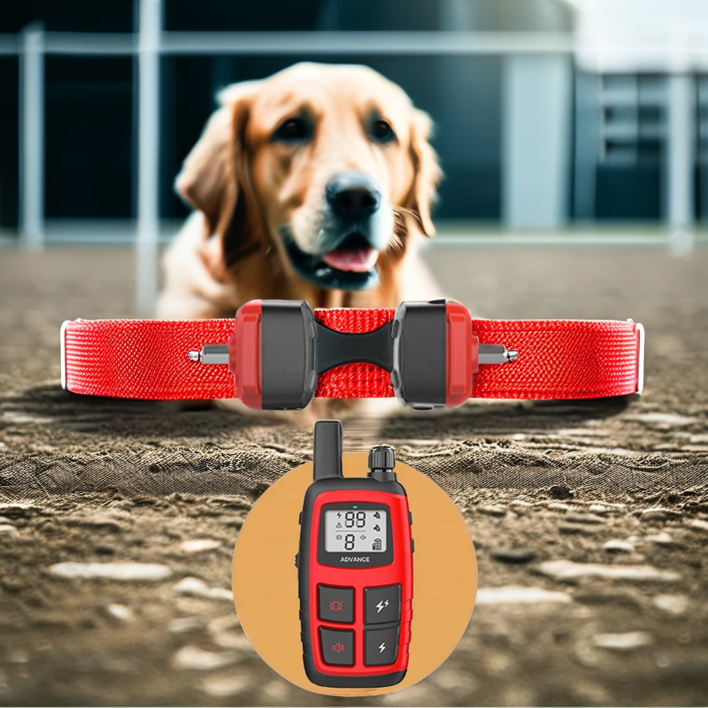 Kerah Pelatihan Elektronik Tahan Air Dapat Disesuaikan untuk Anjing Kerah Pelatihan Hewan Peliharaan Pencegah Kulit Jarak Jauh Nirkabel Tak Terlihat