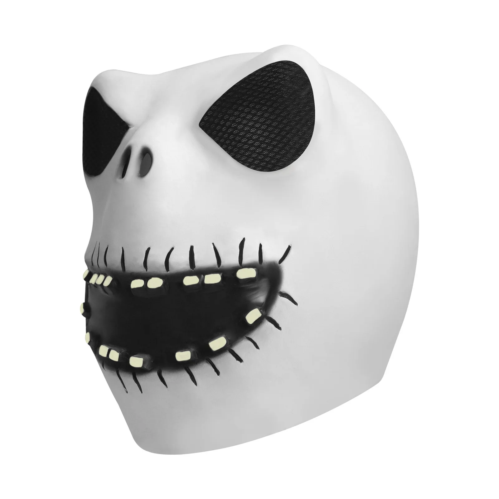 Gruselige Skelettmaske Totenkopf-Maske Skelettkopf für Erwachsene Halloween Cosplay Kostüm Requisiten (mit offenem Mund) – Detail 2