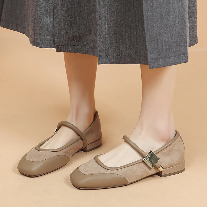 

New Spring Autumn Flats Ballet Shoes Brand Designer Women Casual Loafers Fashion Ladies Buckle Mary Jane Shoes Female Ballerinas