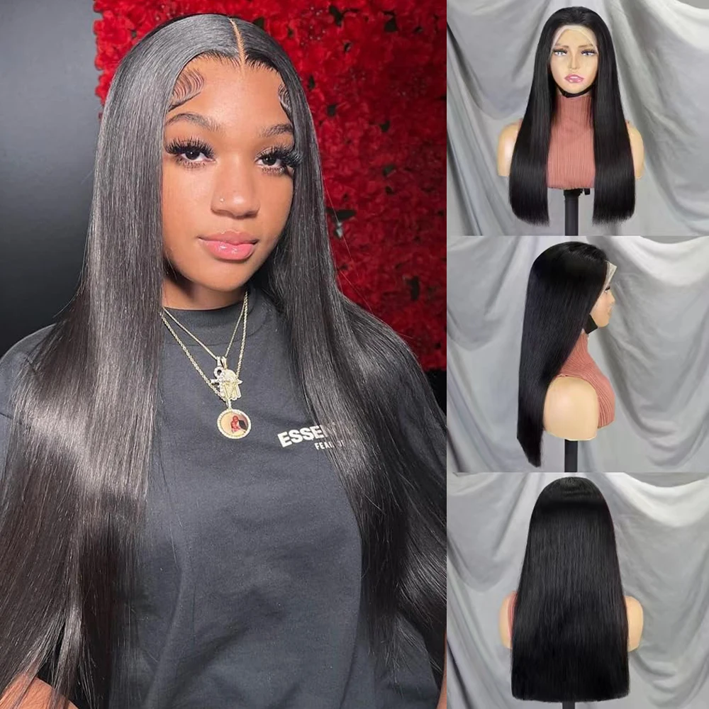 13x4 Lace Front Wigs Human Hair 24 Inch SDD Straight Lace Frontal Wigs Brazilian Glueless Wigs Human Hair for Women 250% Density