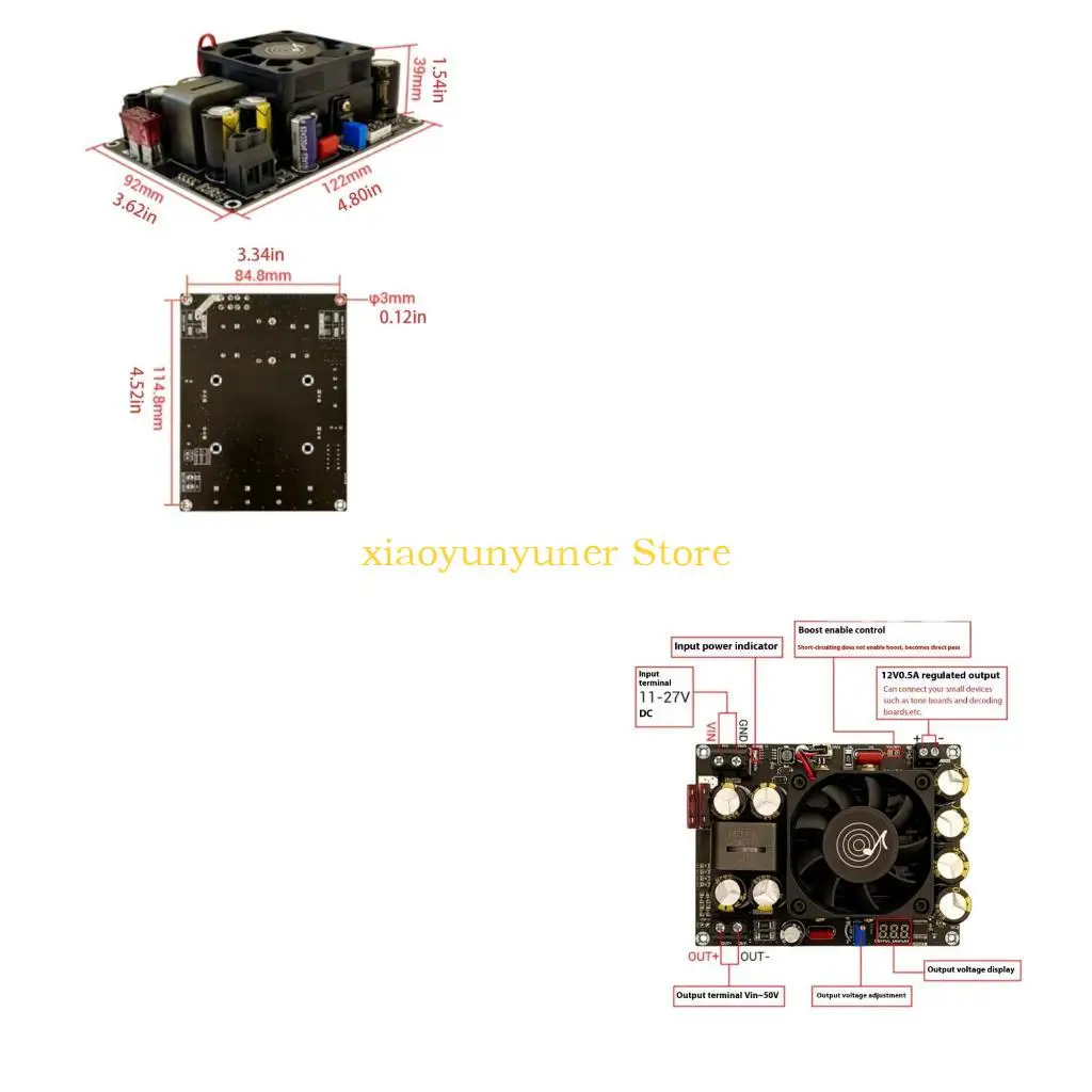

P9JB Adjustable Converters Module 12V 24V to 24V 50V 500W with Voltages Display for Lab and Electronics Projects