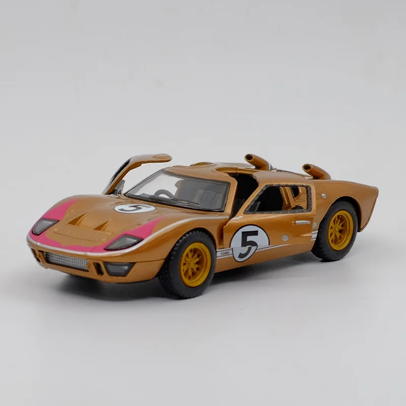 kinsmart 1966 Ford GT40 MKII Retro Sports Car Alloy Diecast Car Model 1/32 Toy With Pull Back For Children Gifts Toy Collection