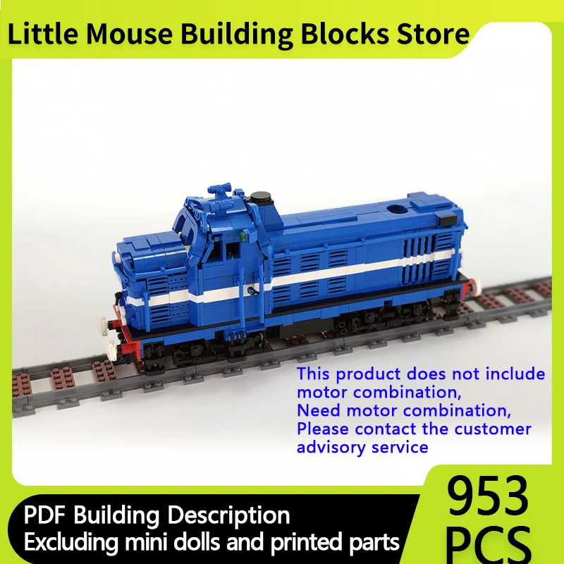 

City Car Model MOC Building Bricks CP 1400 Diesel Locomotive Modular Technology Gifts Holiday Assemble Children Toys Suit