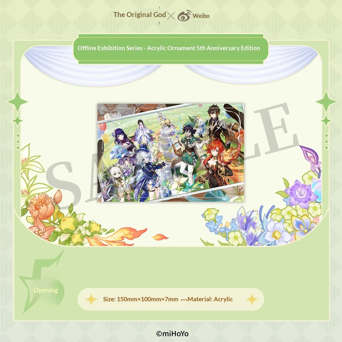 

Genuine Genshin Impact Weibo 5th Anniversary Offline Exhibition Acrylic Display Piece Featuring Zhongli Anime Cosplay Presale