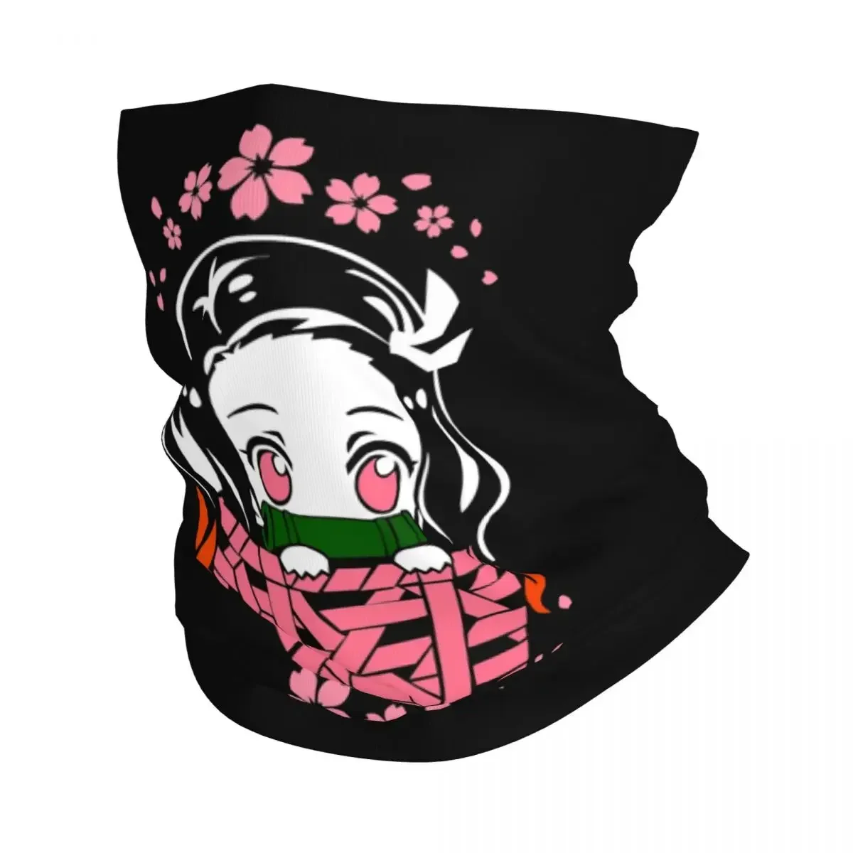 Demon Slayer Kimetsu No Yaiba Bandana Neck Gaiter Windproof Face Scarf Cover Women Men Nezuko Kamado Headband Tube Balaclava