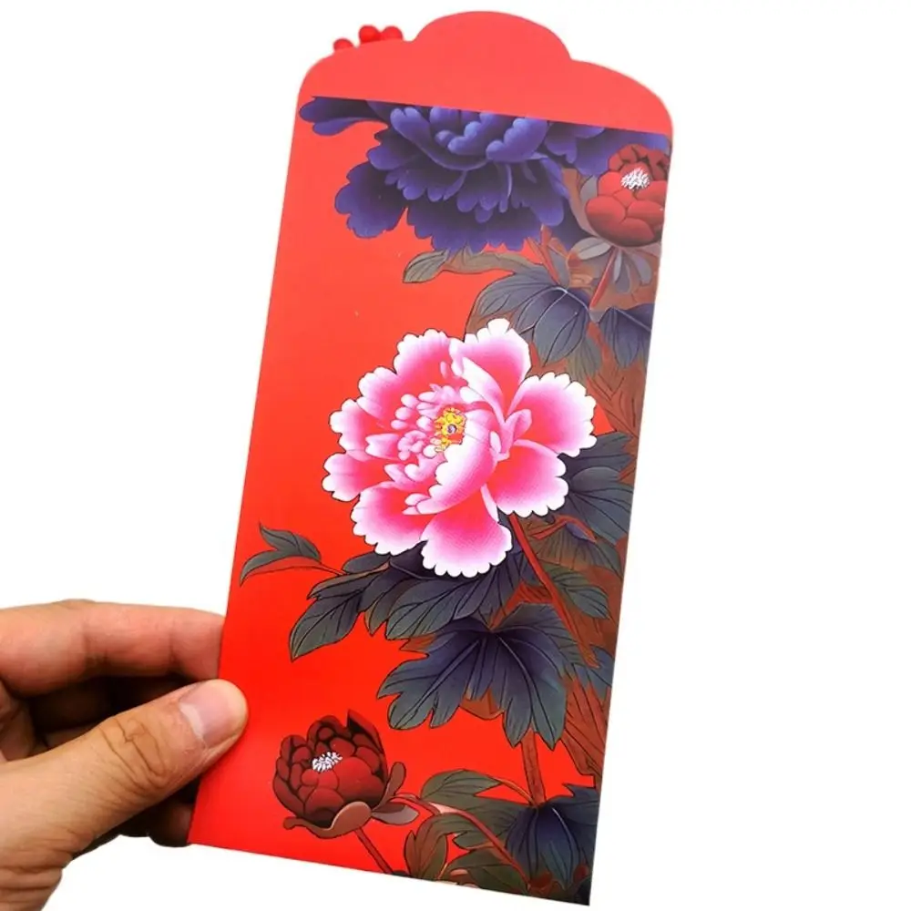 

Creative Spring Festival Red Envelopes Flower Traditional Red Pocket Chinese Lucky Hong Bao Celebration Party