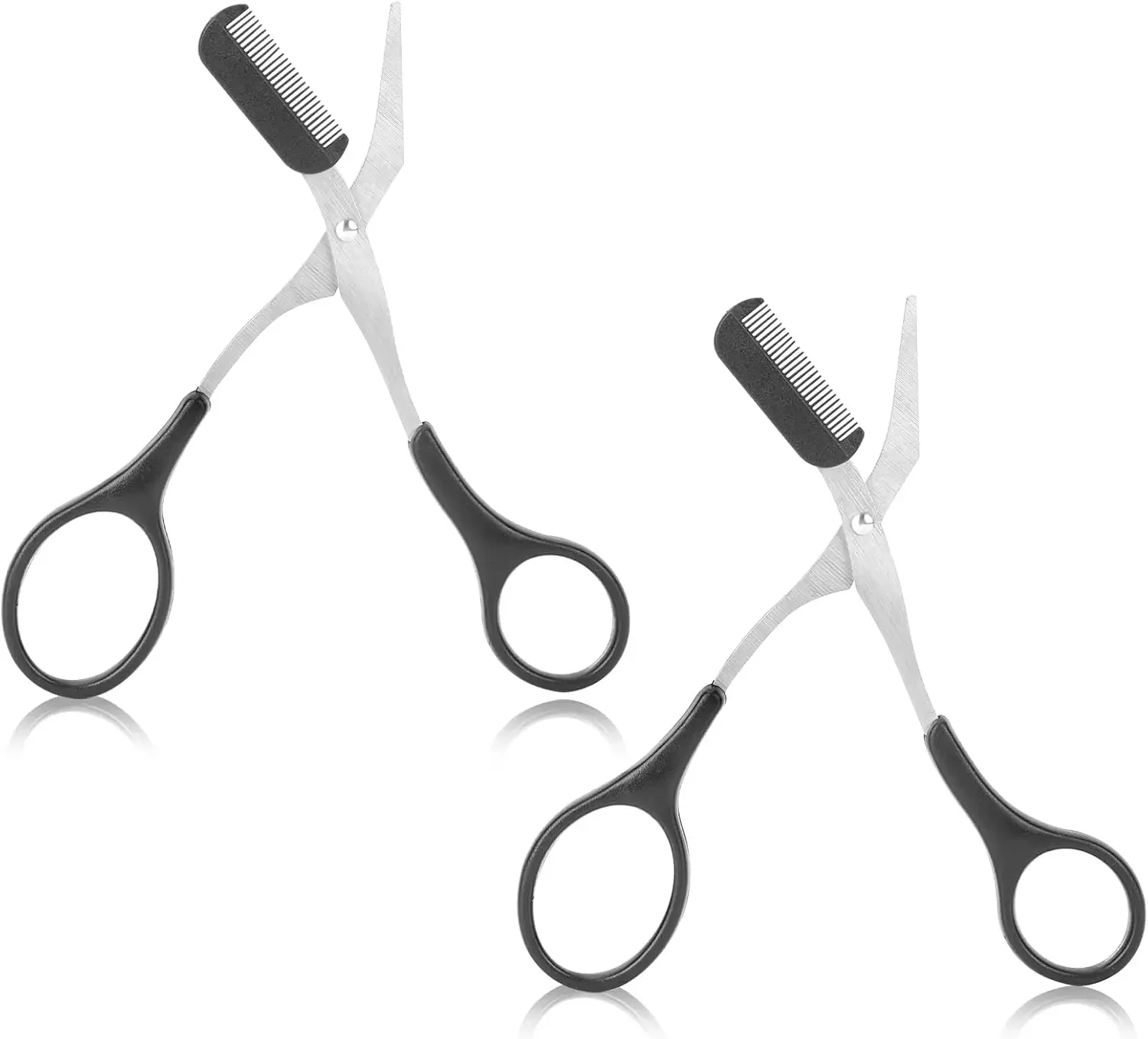 Precision Eyebrow Trimmer Scissors with Comb for Hair Removal - Professional Men Women Eyebrow Scissors