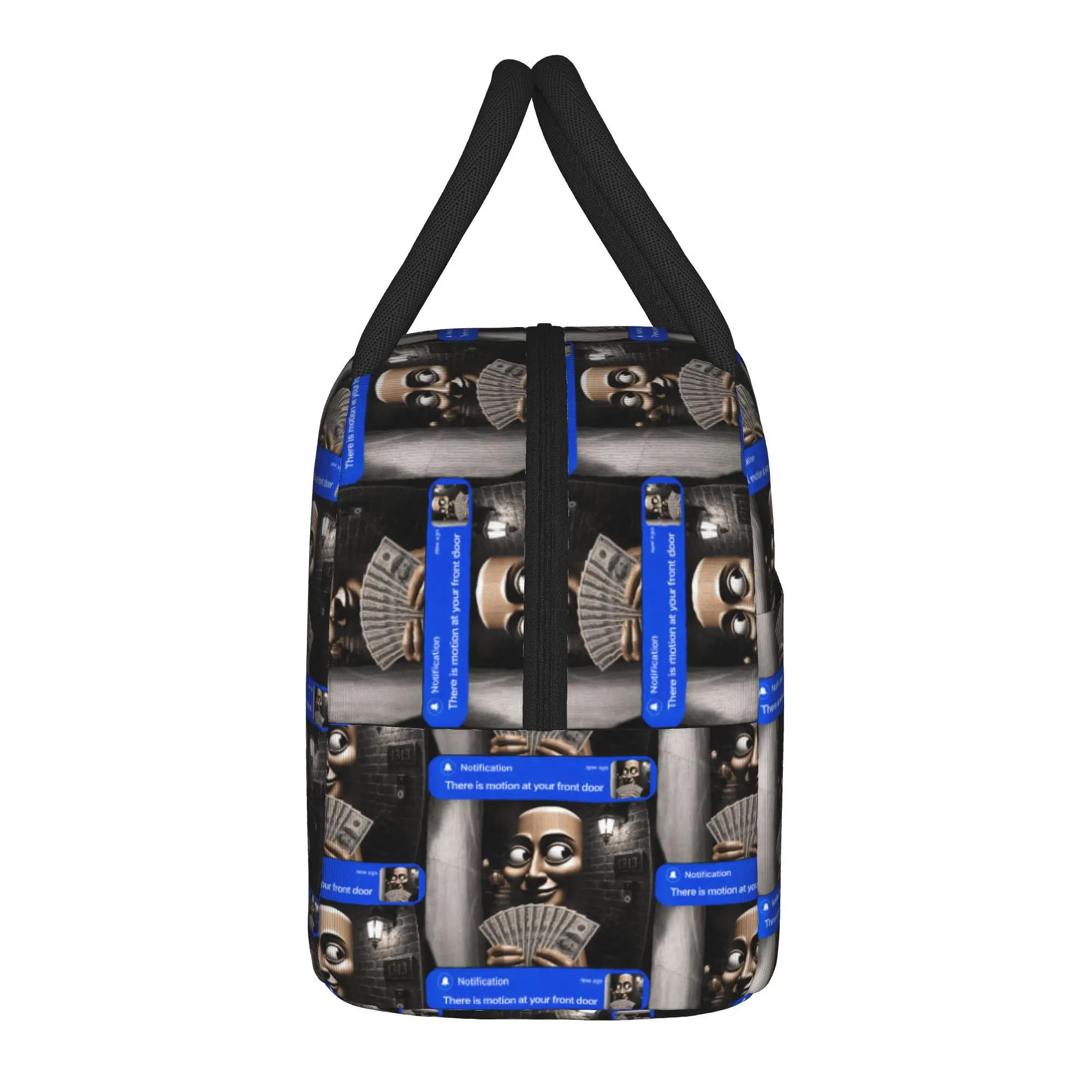 There is Motion at Your Front Tung Tung Tung Sahur Money Lunch Bag Office Lunch Box Fashion Design Tote Food Bags Cooler Bag