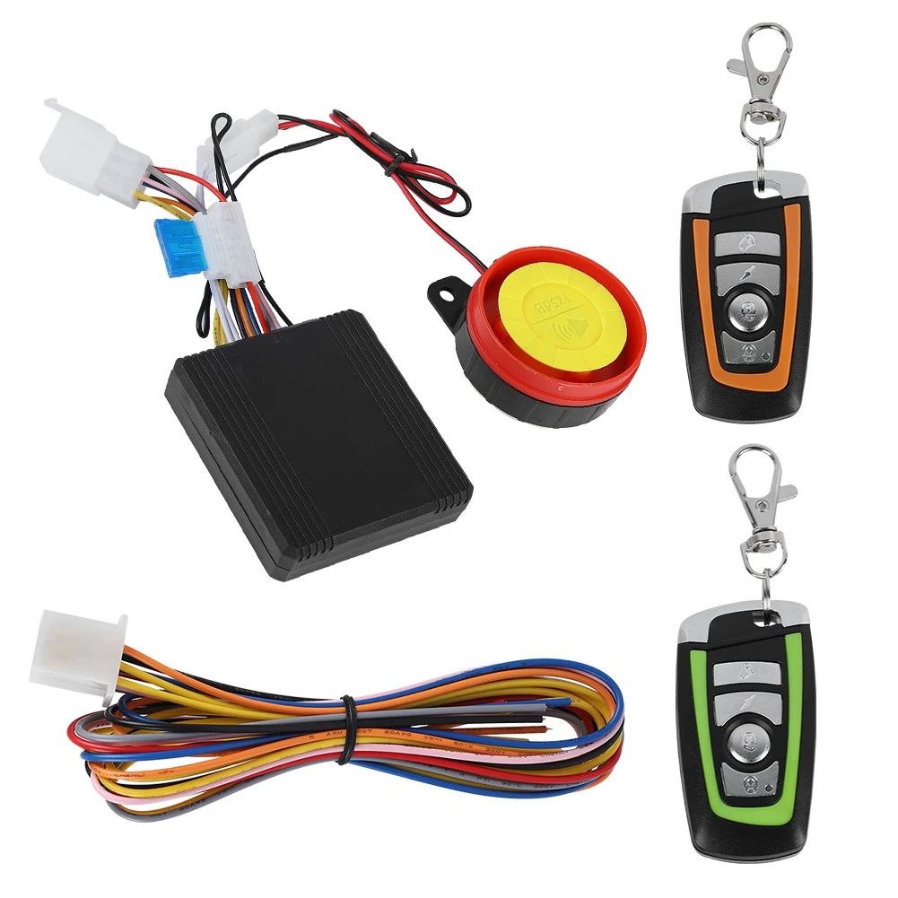 ZK40 12V Motorcycle Anti theft Security Alarm System Remote Control Engine Start Universal