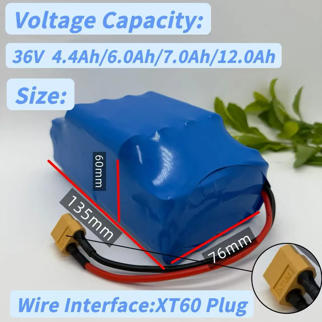 Bateria de lítio de tampa alta 36V 4400mAh 10s2p |   Fit Scooter Elétrico HoverBoard Monociclo |   Ciclo longo |   Proteção integrada