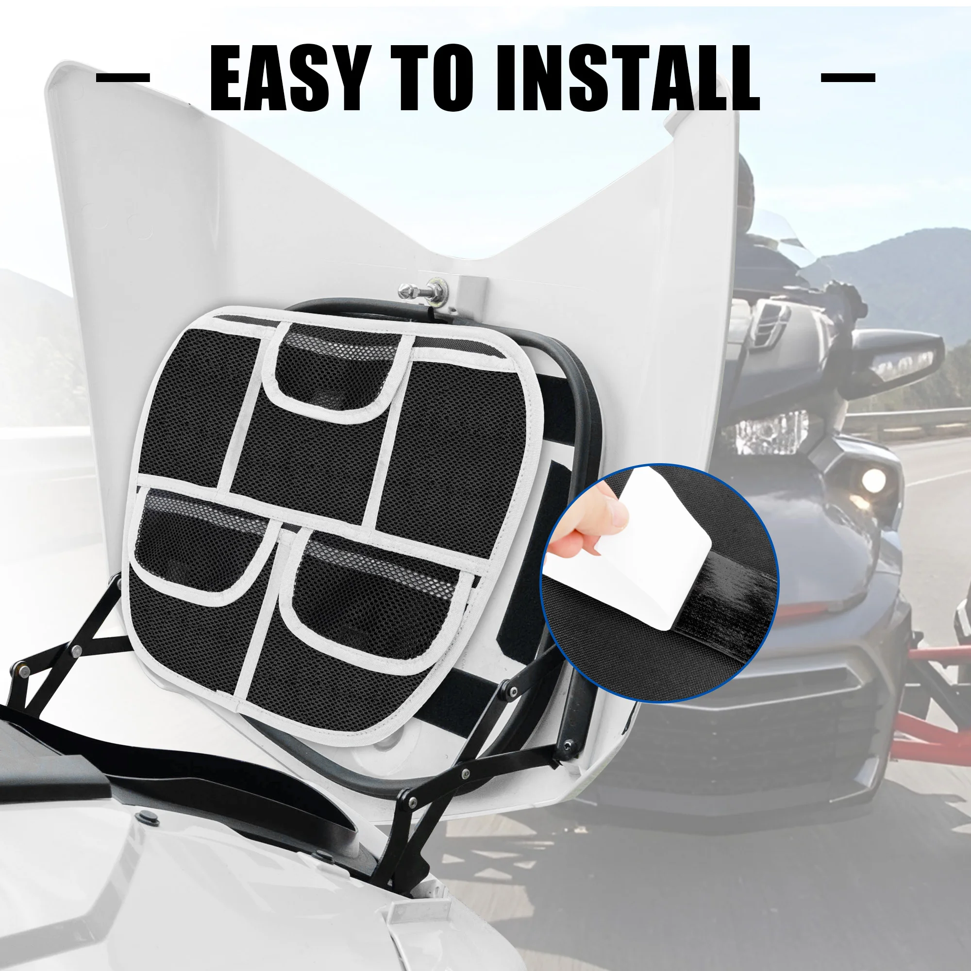 Multi-Functional Front Trunk Tool Storage Bag for Can-Am Spyder F3 – High-Quality Nylon Organizer Pockets