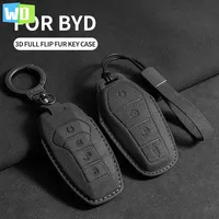 Car Key Case Cover Shell For BYD Atto 3 Han EV Dolphin Song PRO Han EV Max Tang DM2018 Qin PLUS Generation Alcantara Car Key Fob