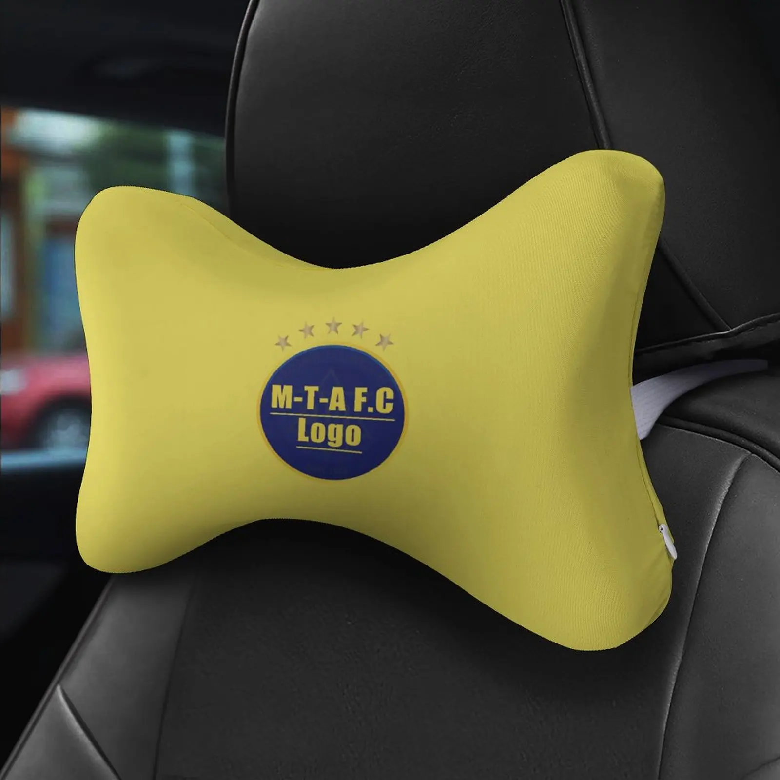 

Israel Maccabi Tel Aviv Car Neck Pillow Memory Foam Seat Headrest Pillow Rest Travel Portable Cute Gifts Vertebra Relax Decor
