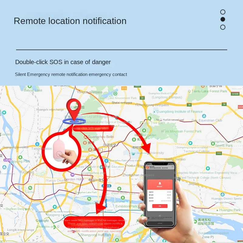 TUYA Personal Alarm GPS Tracker, Anti-Wolf and Hidden Alert for Emergency Situations