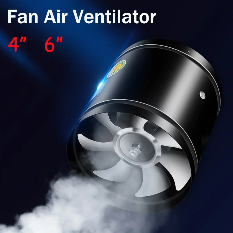 

4/6 inch Fan Air Ventilator 220V Exhaust Fan Home Kitchen Metal Pipe Ventilation Exhaust Fan Bathroom Toilet Ventilation Fan