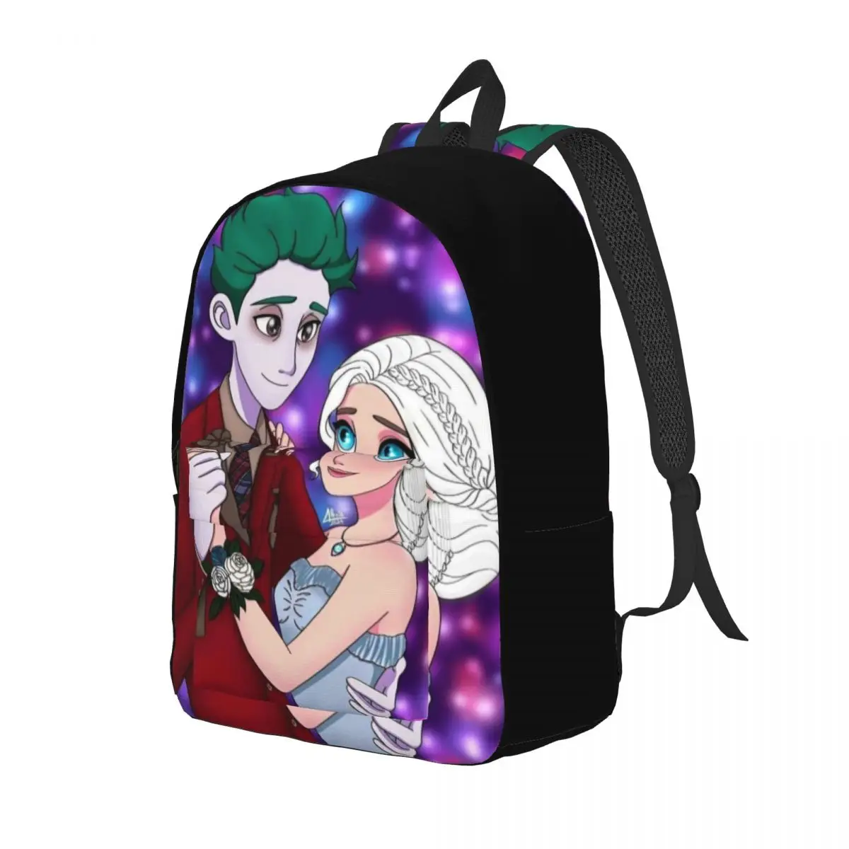 Z-Zed And Addison-Zombies Printed Lightweight Casual Schoolbag For School, Outdoor, Shopping, Office 15.7in 17.7in