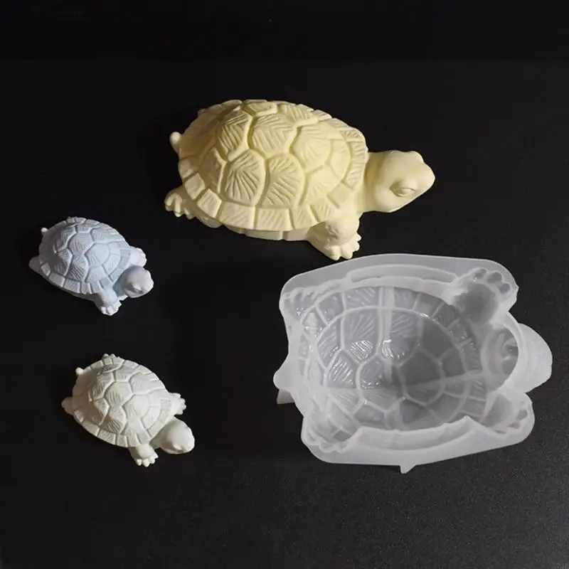 

Set of 2 Versatile Turtles Ornament Silicone Molds For Unique Decorative Project