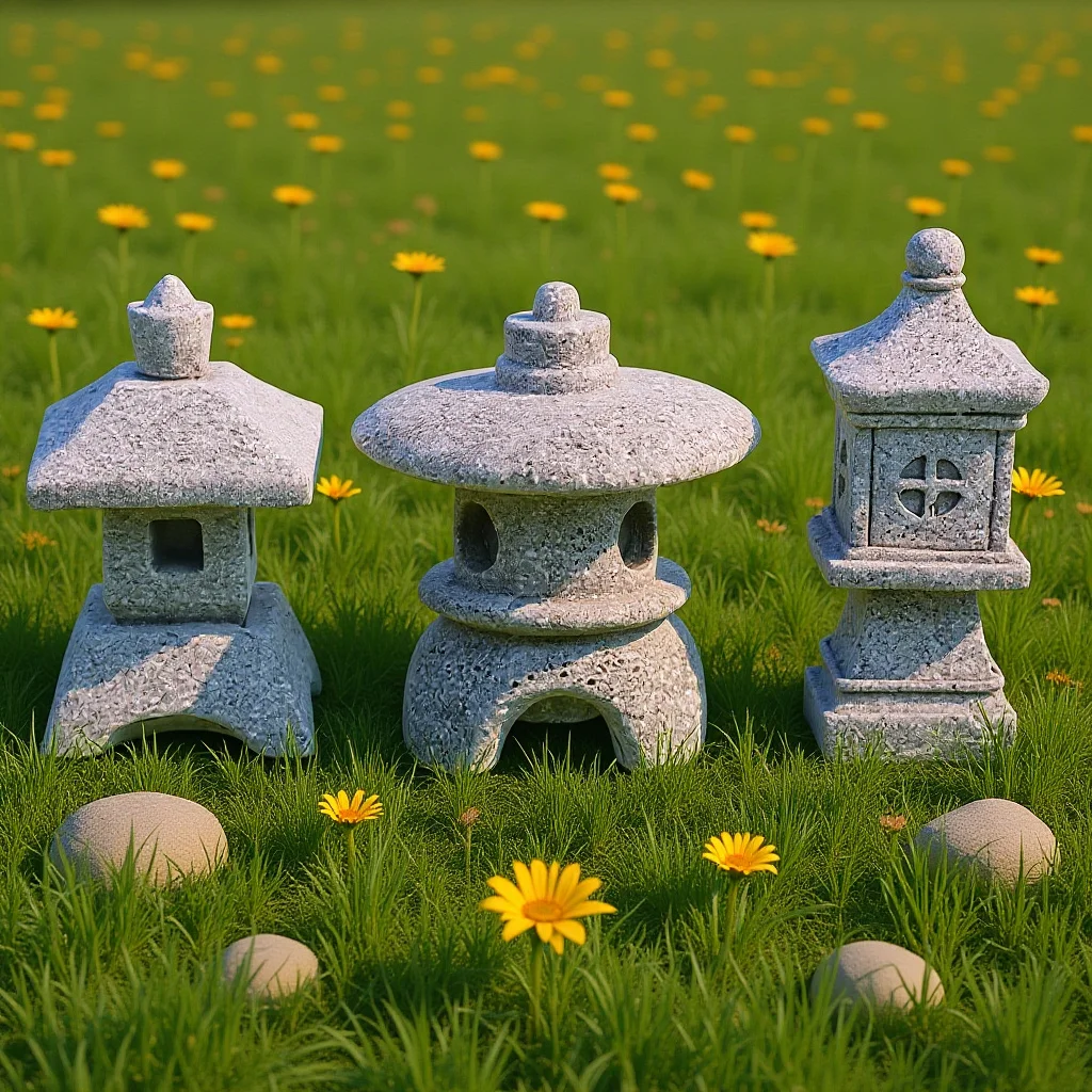 

3pcs Miniature Pagoda Statues Stone Pavilion Decor Japanese Style Asian Garden Zen Accessories Outdoor Indoor Micro Landscape