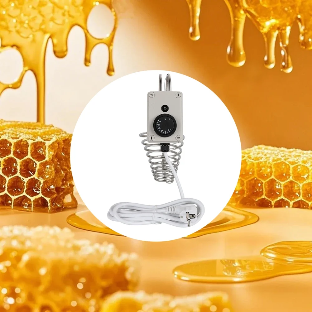 【أكثر ذهبًا! 】صهر العسل قابل للتعديل التدفئة دوامة جهاز ذوبان العسل أداة معدات تربية النحل 220 فولت 500 واط الاتحاد الأوروبي التوصيل