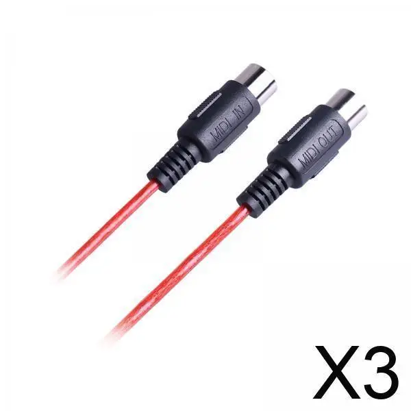 

5 Pin DIN MIDI Cable Male to Male Audio Signal Wire with Shielding for Electronic Piano Guitar Effects and Amplifier
