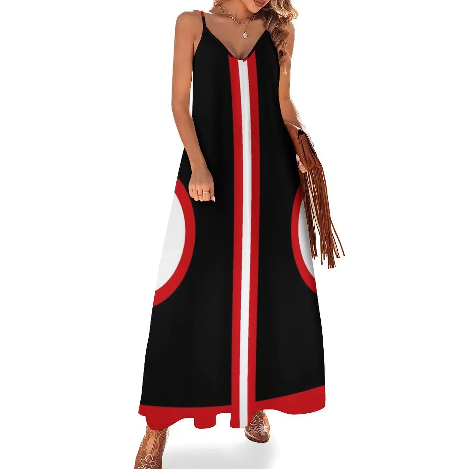 Sixties Mod Red , Black and White Sleeveless Dress dresses summer dresses for womens Dress