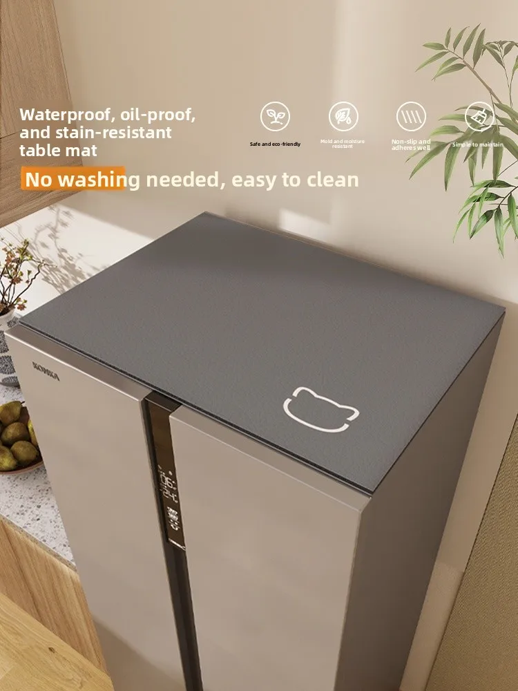 

Simple Modern Fridge Dust Cover Cloth Double Door Refrigerator Lid Blanket Bedroom Nightstand Top Protector Universal Cover T...