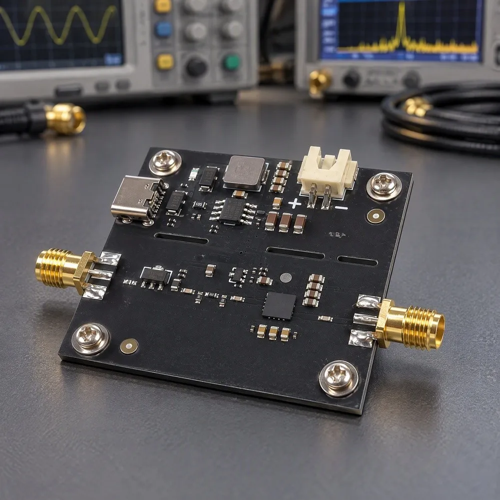 High Gain RF For Amp Module 4W 36dBm 39dB for 2.4G Band SBB5089+AU6471A Female Connector Dual Power Input Options