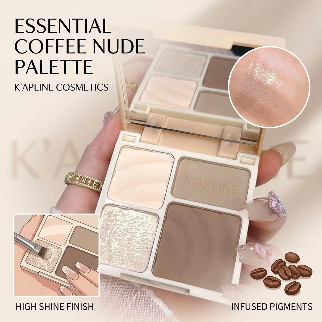 5g Capel Four-Color Highlight Matte Face Lift One-Plate Shadow Nose Shadow Light Natural 3D Eye Makeup System
