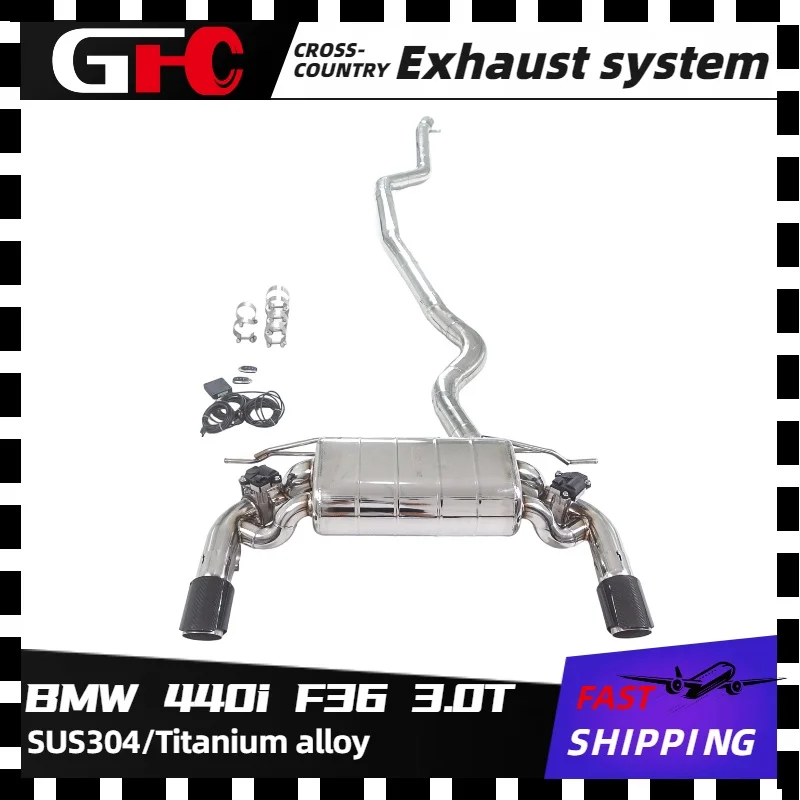 

Высокопроизводительная выхлопная система GFC catback SUS304 с глушителем клапана Для BMW 440i 3.0T B58 F32, F33, F36 с 2017-2020 гг.