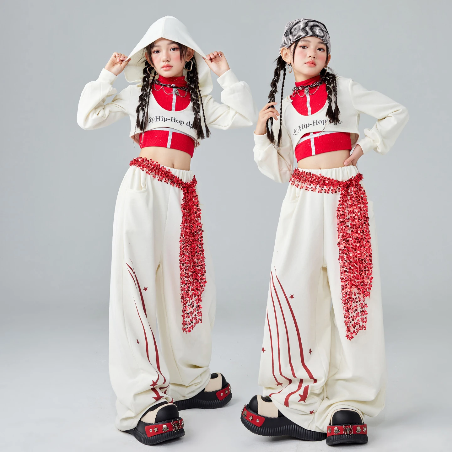 Costumes de danse Hip Hop à la mode, vêtements de danse pour salle de bal pour enfants, vêtements de rue, Costumes de danse Jazz de groupe, tenues de scène XS10719