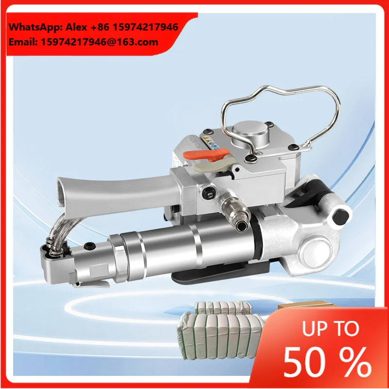 A19 Portable Pneumatic Semi-Automatic Strapping Machine PP/PET Tensioner For Food For Carton Packaging