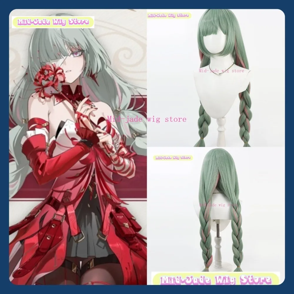 

Mid-jade Wig Store Wuthering Waves Phrolova Cosplay Wig Anime Game Role Playing Synthetic Hair Halloween Party