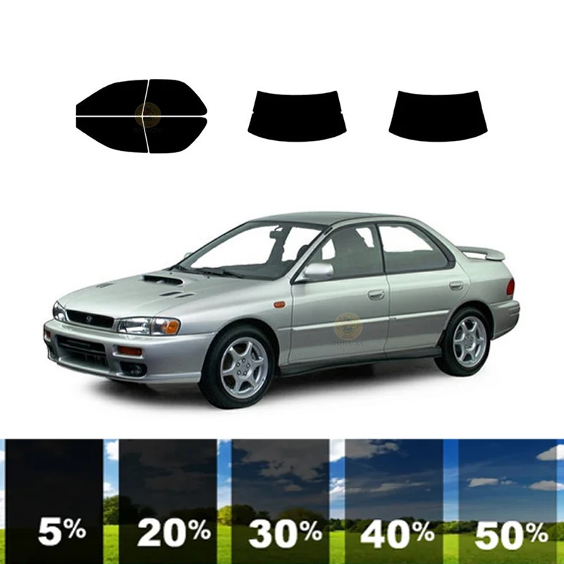 precut Removable Window Tint Film For Car 100% UVR 5%-35%VLT Heat Insulation Carbon ﻿For SUBARU IMPREZA 2 DR COUPE 1995-2001