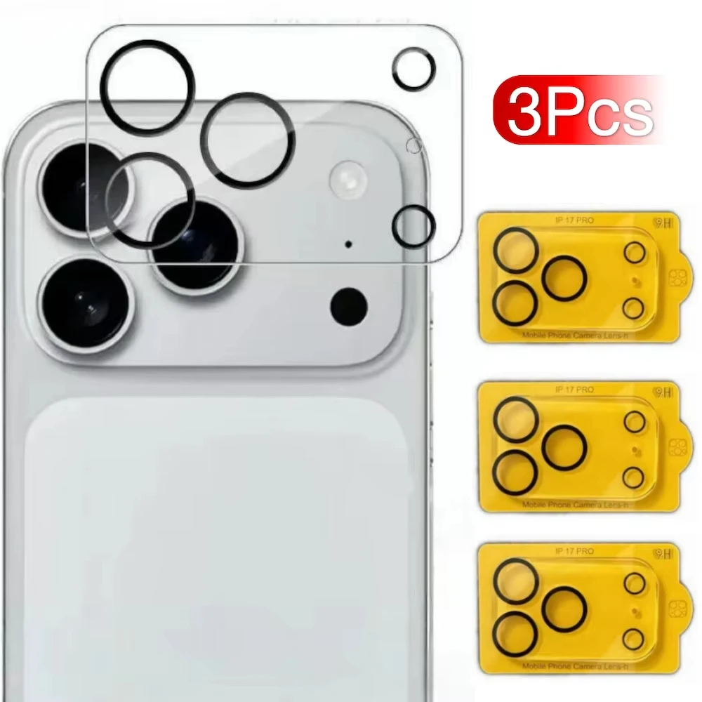 3 Stück Kameraobjektivschutzfolien für iPhone 18 Pro Max, 17 Pro Max, iPhone Duo Air, 18promax – transparente Schutzfolie aus Glas für das Kameraobjektiv. – Detail 1