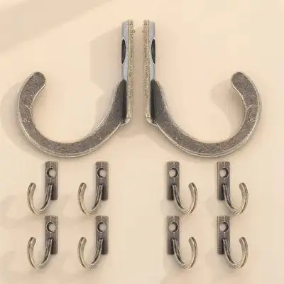 

Retro Clothes Hook for Hanging Coats Robes Towels Wall Mounted Decorative Zinc Alloy Single Prong Bath Facility