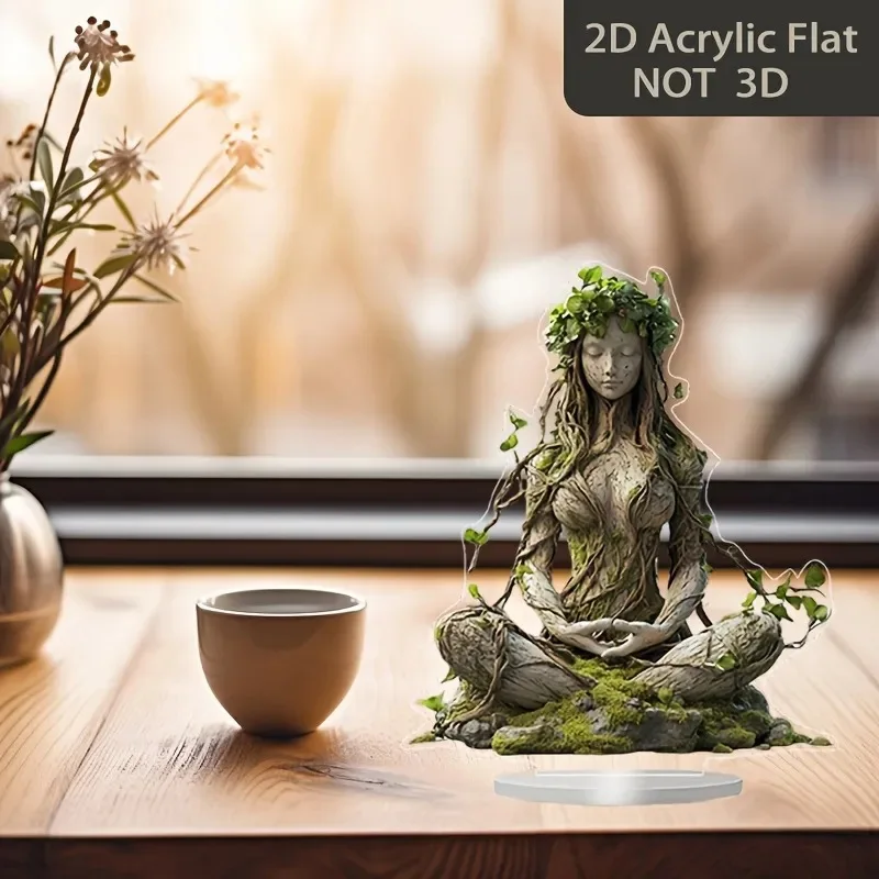 1/3 Size Acrylic New Tree-Shaped Girl Office Desktop Ornament, Cross-Border New Product, Home Decoration, Holiday Gift, Perfect for Halloween, Thanksgiving, or Christmas Gifts, Also Suitable as a Giveaway, Student Gift, Birthday Gift, Holiday Gift, Classroom Prize