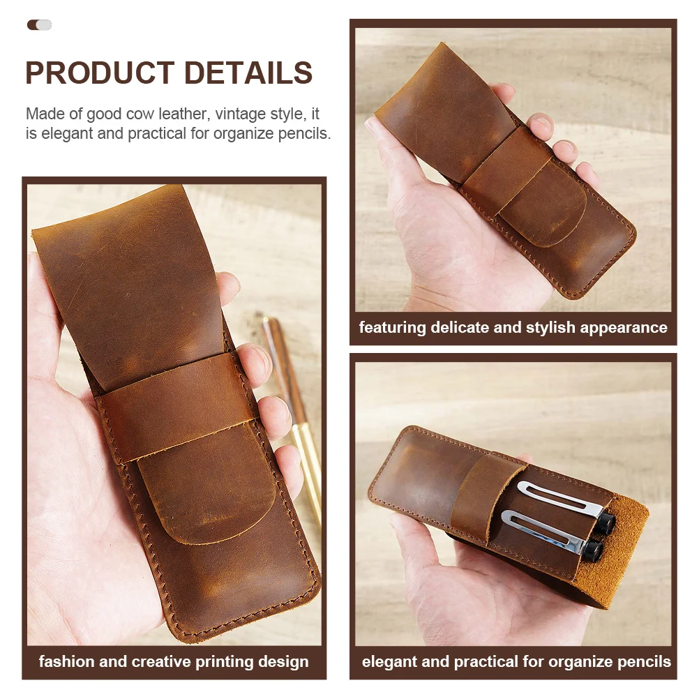 

Classic Pen Holder Vintage Style Pencil Case for Drawing Writing Tools Fashionable Pen Bag Gift for Artists Students