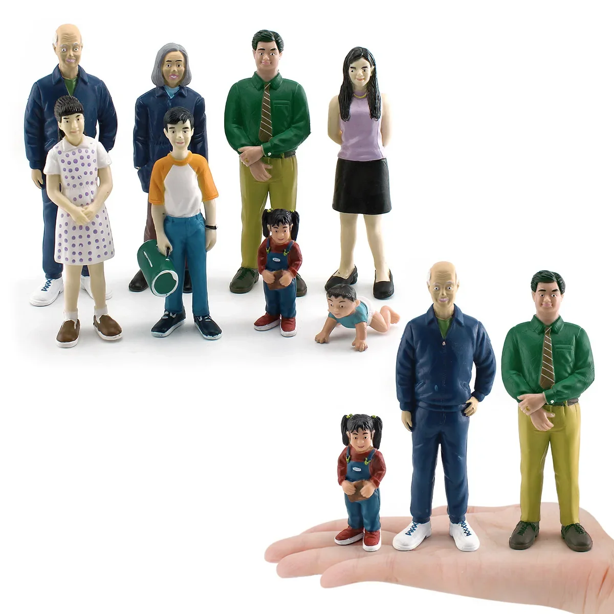 Figurines d'action Montessori dos pour enfants, jouet Leone nition, monde, architecture, famille, papa, colonne vertébrale, grand-père, homme sauvage, planète, cadeau