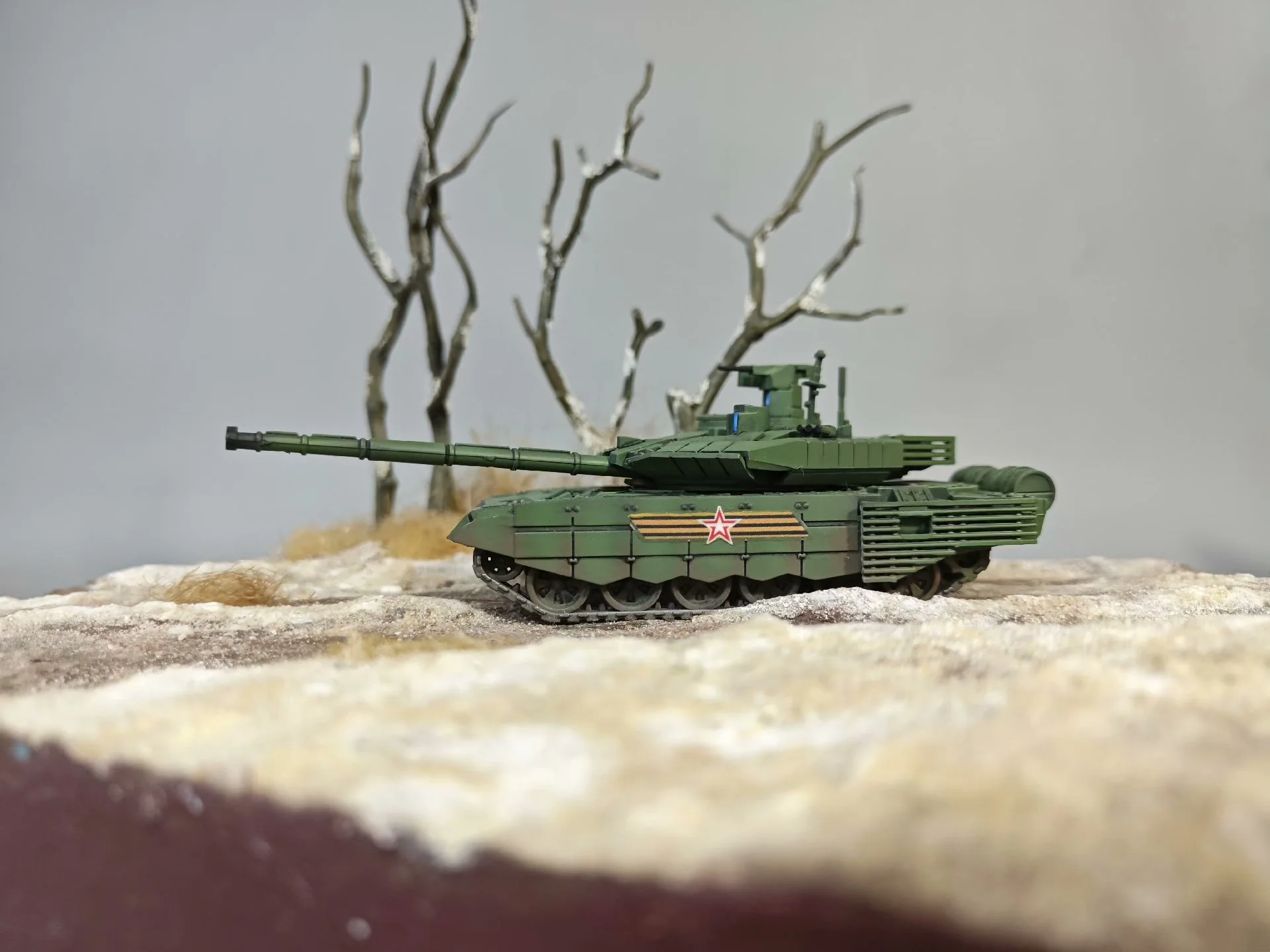1:72 Russian T-14 Armata tank mo, hand-painted finished model decorative ornament, plastic material (ships after 3 days of work) view 5