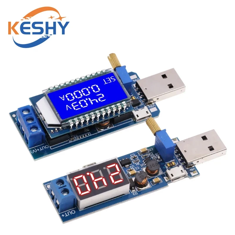 DC-DC 5V to 3.5V/ 9V/12V LCD USB Step UP / Down Power Supply Module Adjustable Boost Buck Converter Voltmeter Out DC 1.2V-24V