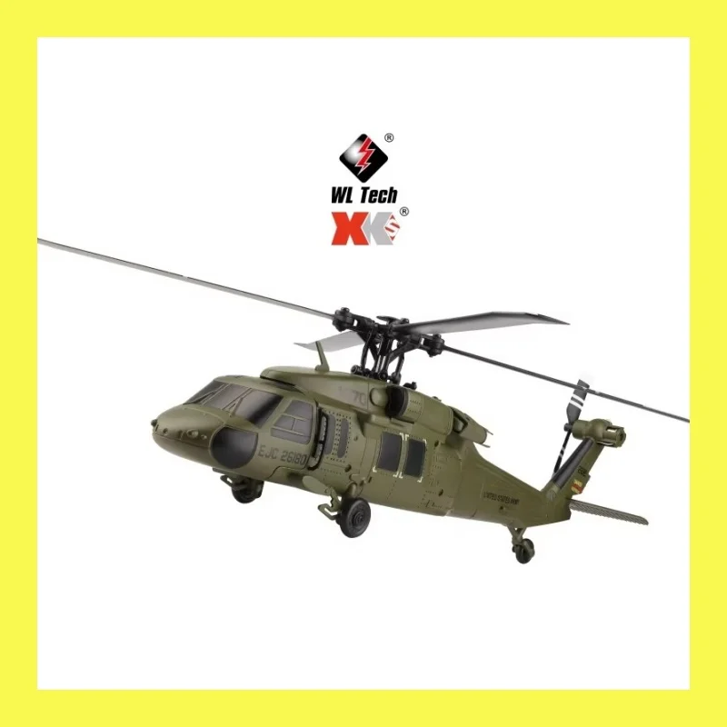 Wltoys K170 Remote Control Helicopter UH-60L 4 Channel brushless Helicopters with Gyro and LED Light Durable Airplane Toy Gift