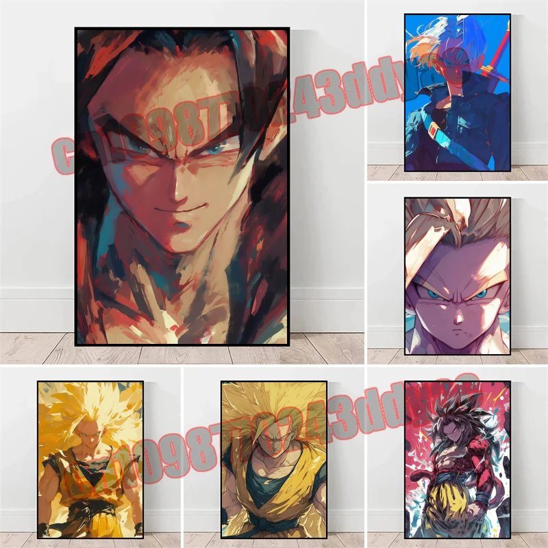 

Famous Classic Passionate Super Saiyan Cartoon Dragon Ball Poster Printing Canvas Painting Home Creative Wall Decoration Mural