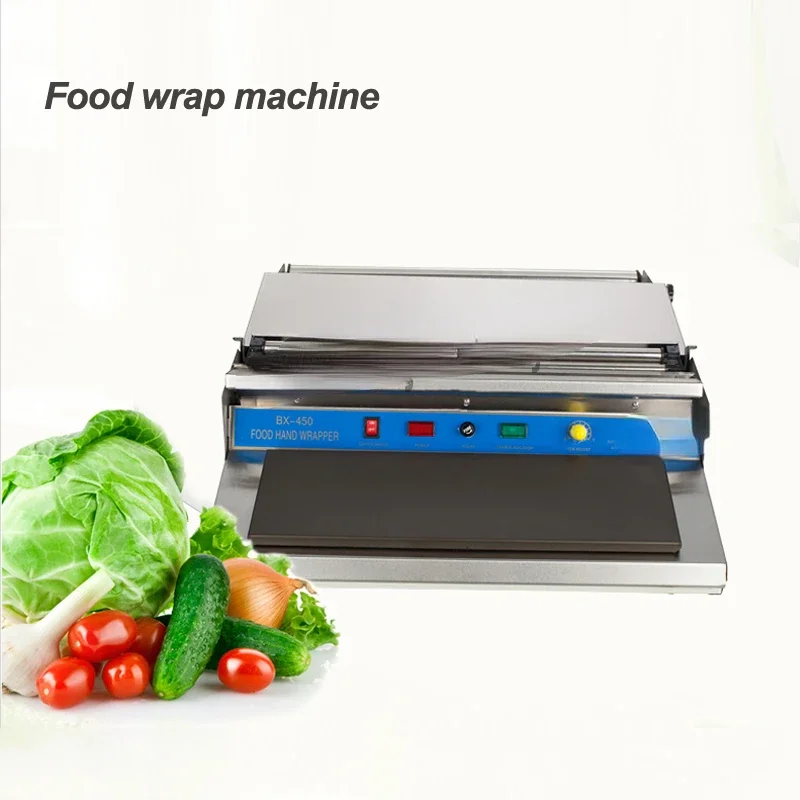 FHW-450 Wrap Film Packaging Machine 220V 270W Supermarket Vegetable Fruit Food Wrap Baler Machine Wrap Film Sealing Machine