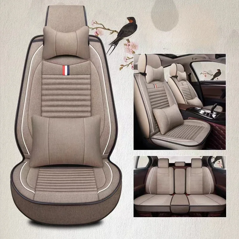 New Product Boom Car Seat Covers Universal Set Linen Car Seat Cover