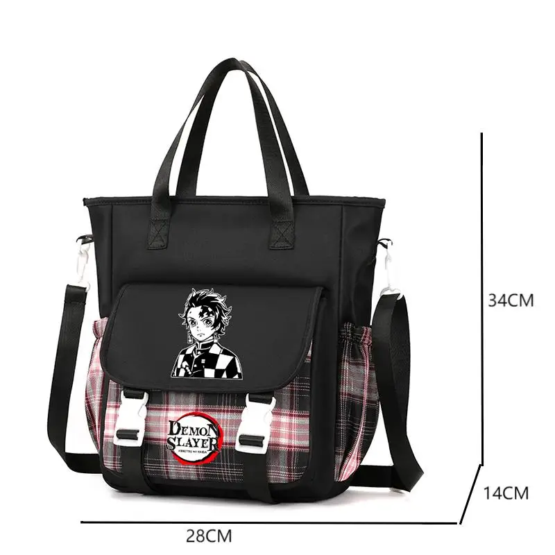 Anime Demon Slayer Crossbody Bag Handbag for Teenager Girl Boy Back To School Shoulder Bag Men Women Leisure Travel Bag Rucksack