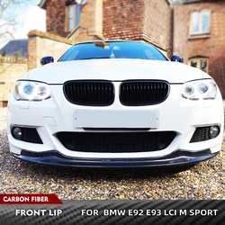 Car Front Bumper Lip Splitters for BMW 3Series E92 LCI 335i M Sport M Tech 2008 2009 2010 2011 Car Bumper Guard Carbon Fibe /FRP