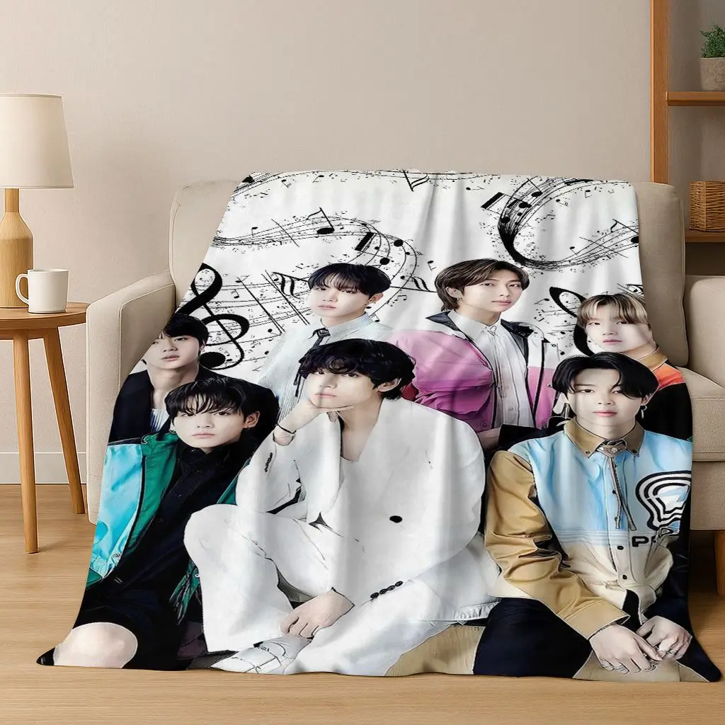 Ultima B-BTS Kim JIN SUGA V Star Coperta di flanella Coperta morbida e calda per camera da letto Soggiorno Letto Viaggi Campeggio Picnic Regalo
