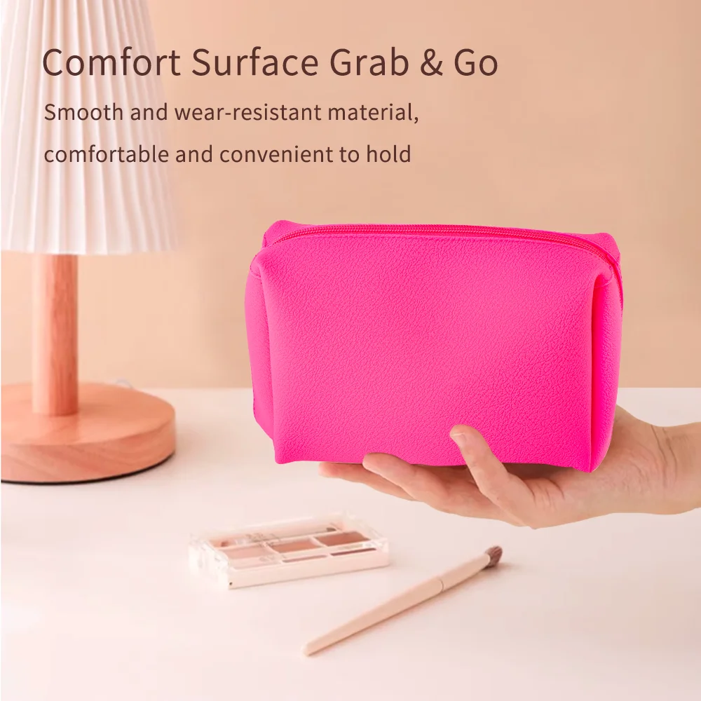 1pc Silicone Portable Toiletry Bags Waterproof Travel Make Up Bags for Women Small Medium Large Cosmetic Organizer Bags