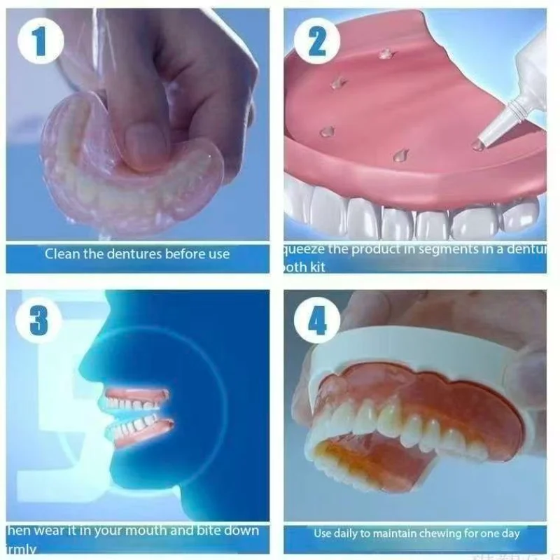 1 Branch Dental Denture Adhesive Cream Original Formula Zinc Free Extra Strong Hold For Upper Lower Or Partials Dentist Material